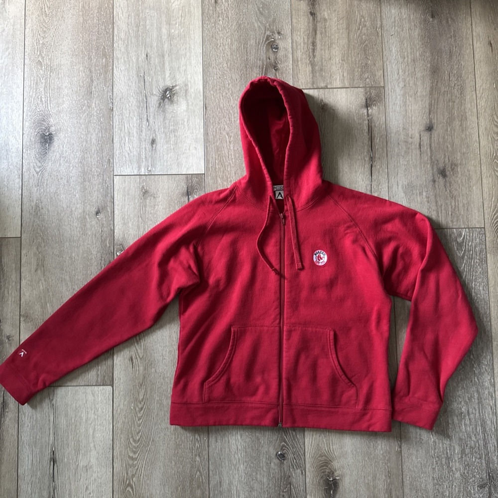 Antigua Women's Boston Red Sox‎ Full Zip Hoodie Jacket Red MLB Licensed Large